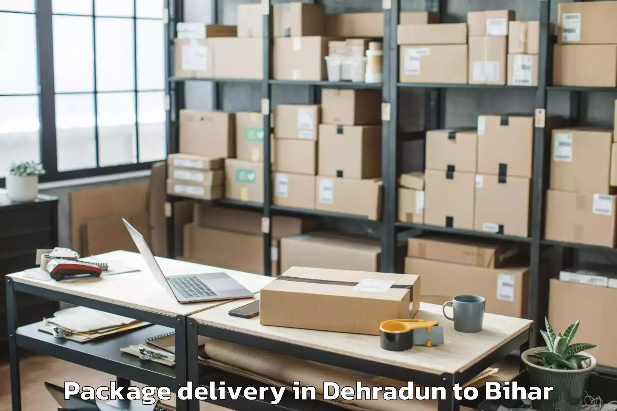 Reliable Dehradun to Gaunaha Package Delivery